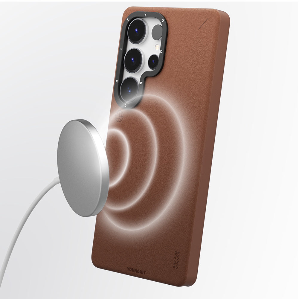 Youngkit Tech Fashion Serisi Galaxy S25 Ultra Magsafe Mat Deri Desenli Telefon Kılıfı-8 Youngkit Tech Fashion Serisi Galaxy S25 Ultra Magsafe Mat Deri Desenli Telefon Kılıfı-8
